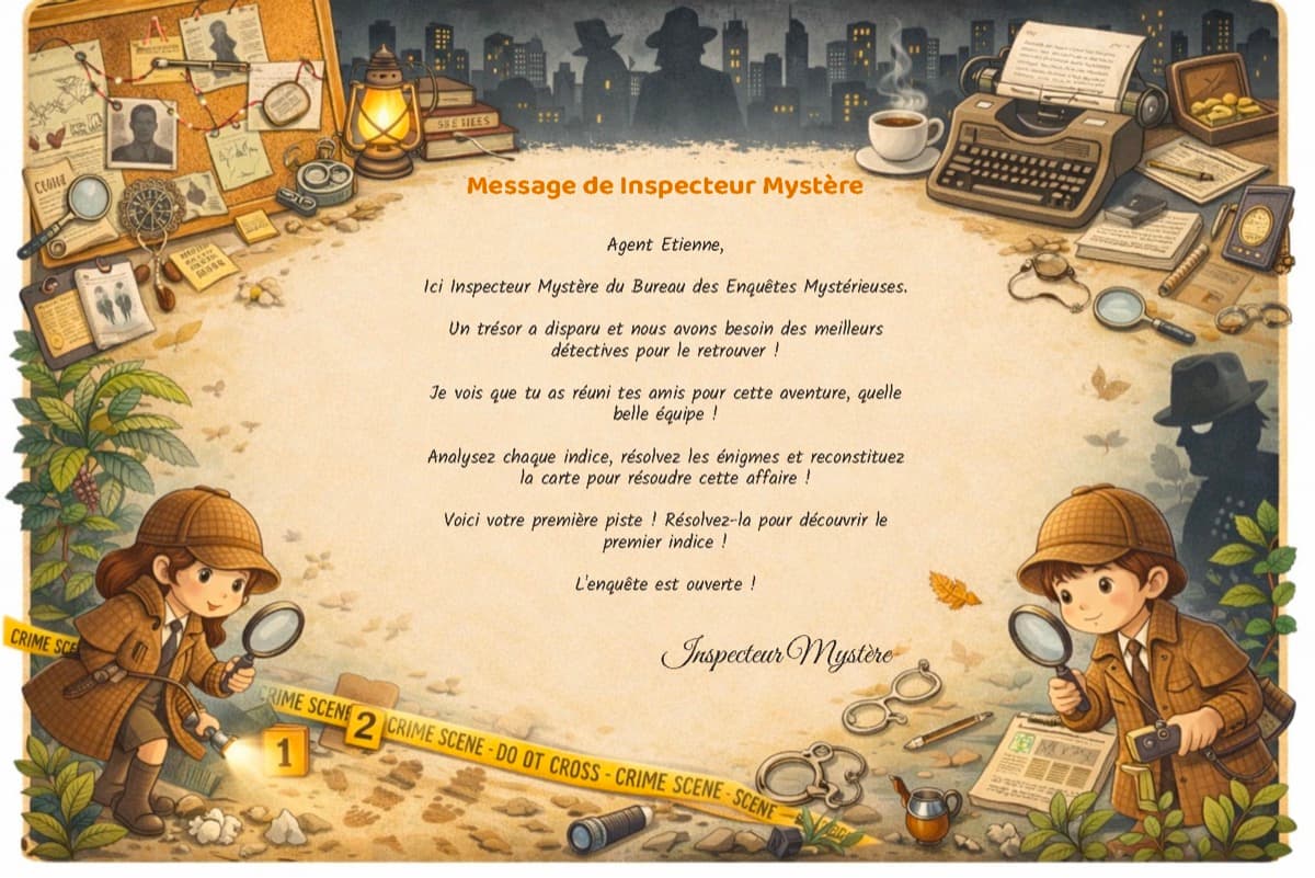 Lettre du Commissaire personnalisée au prénom de l'enfant