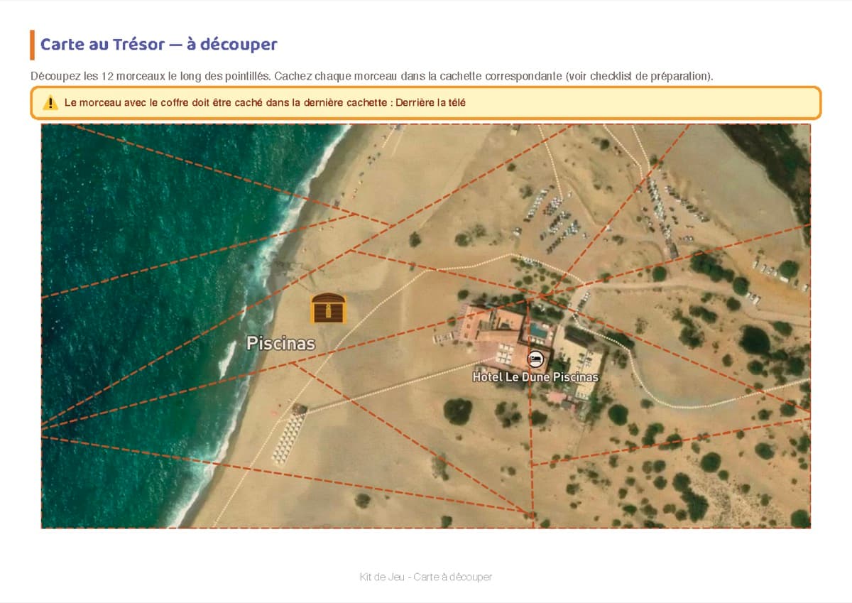 Carte au trésor Égypte & Pharaons à imprimer
