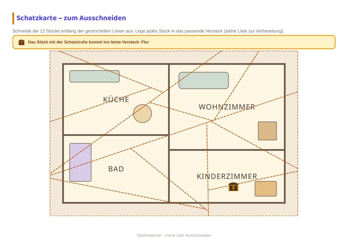 Schatzkarte, Thema Dinosaurier