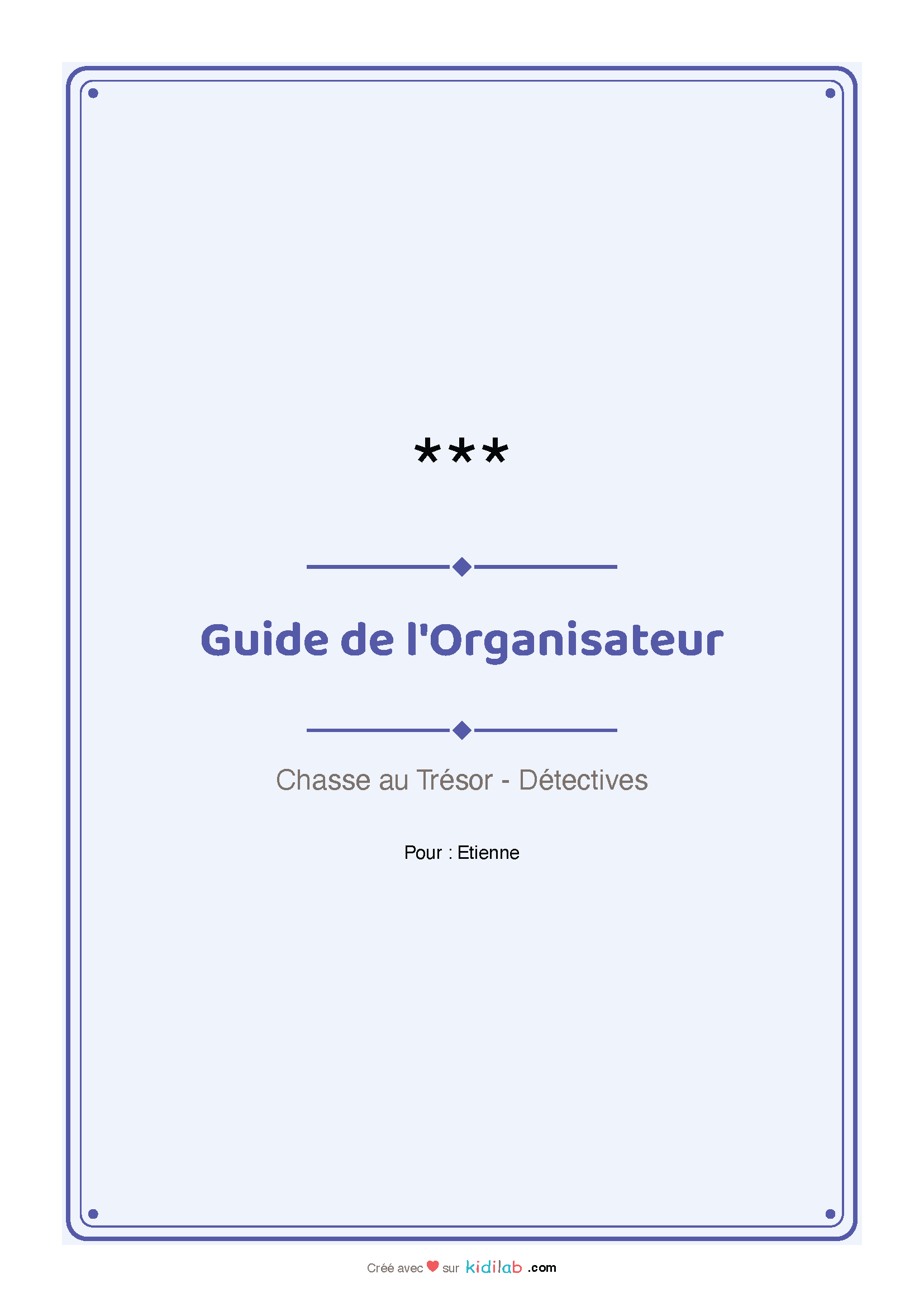 Guide Détectives