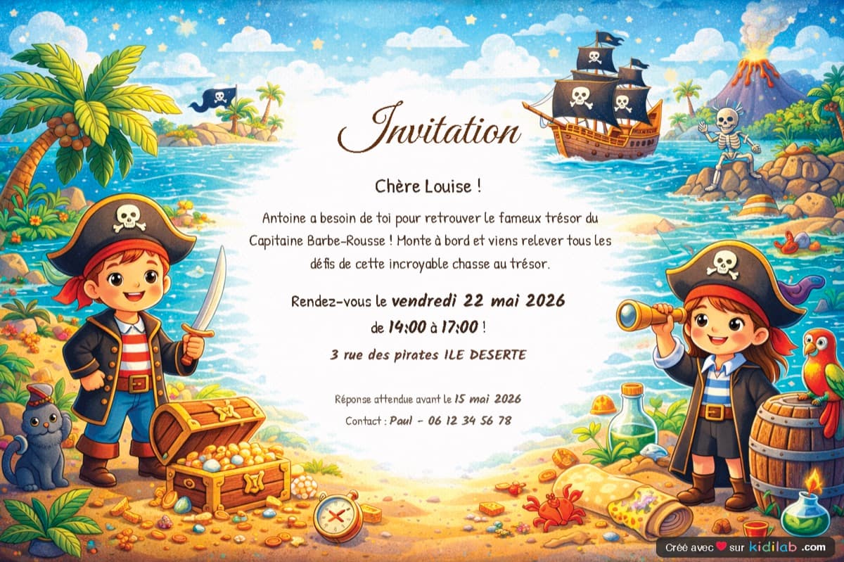 Aperçu thème Pirates