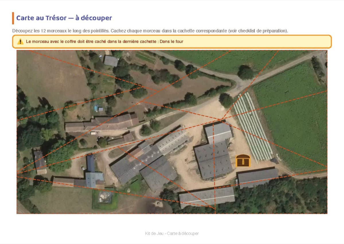 Carte au trésor Princesses & Chevaliers, à imprimer