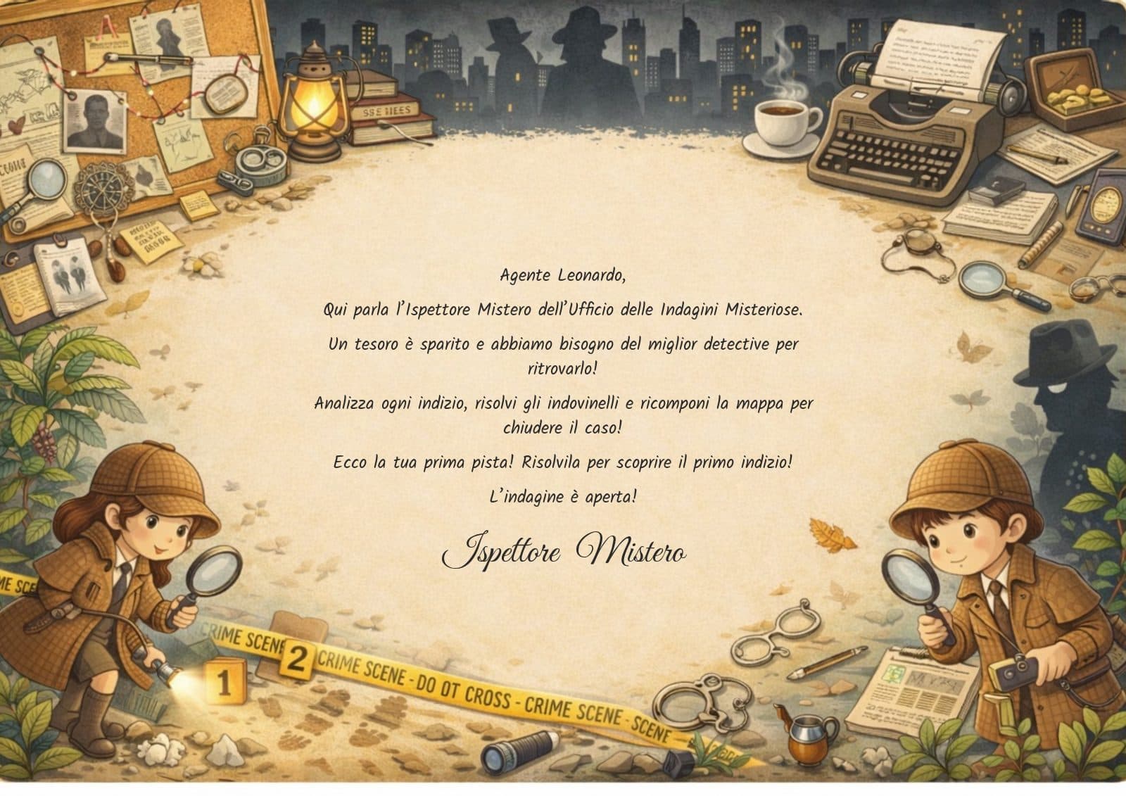Lettera, tema Detective