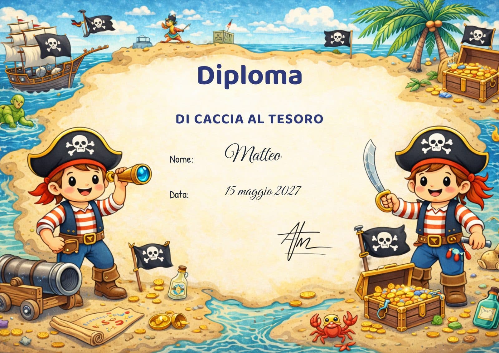 Diploma, tema Pirati