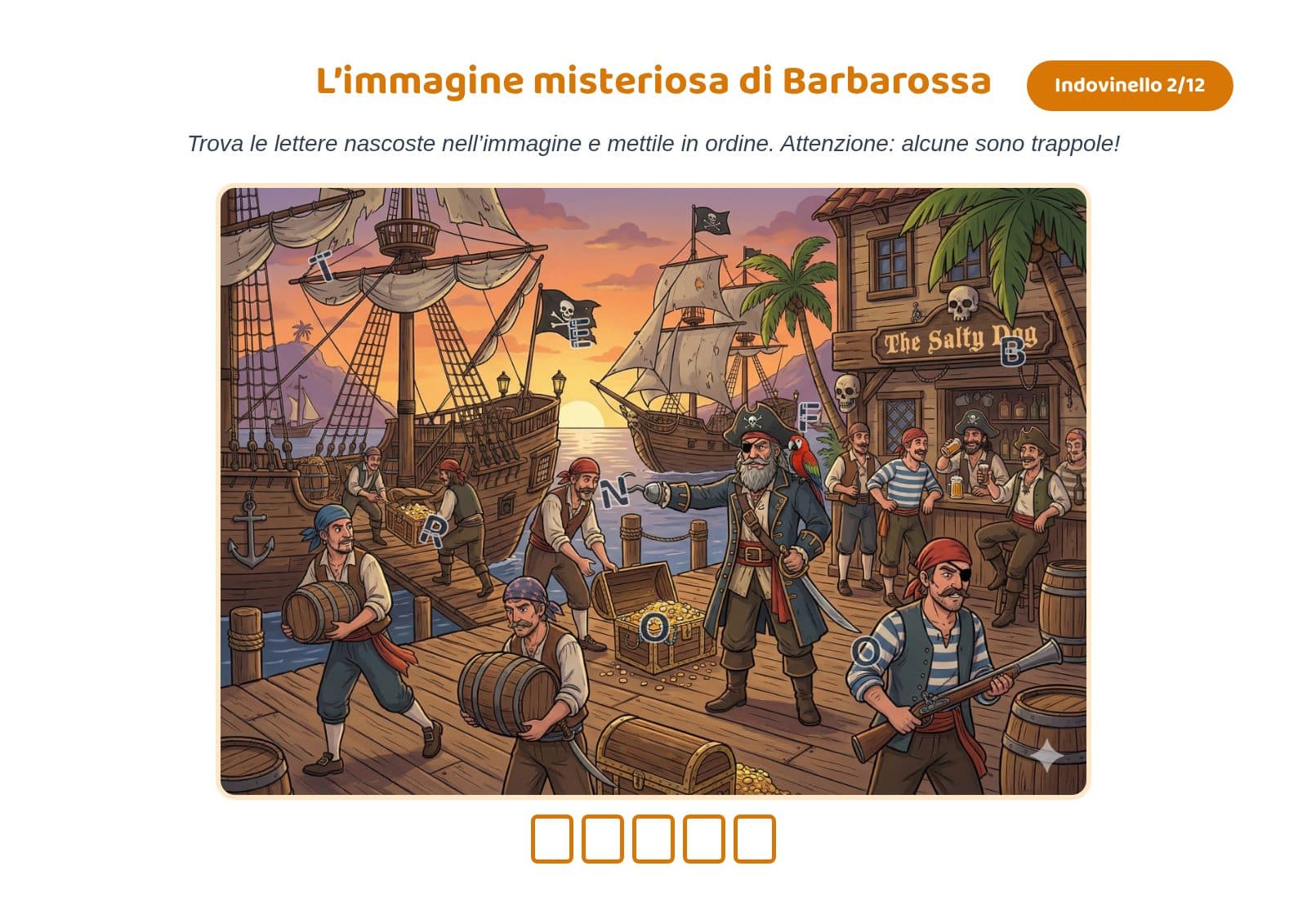 Immagine misteriosa, tema Pirati