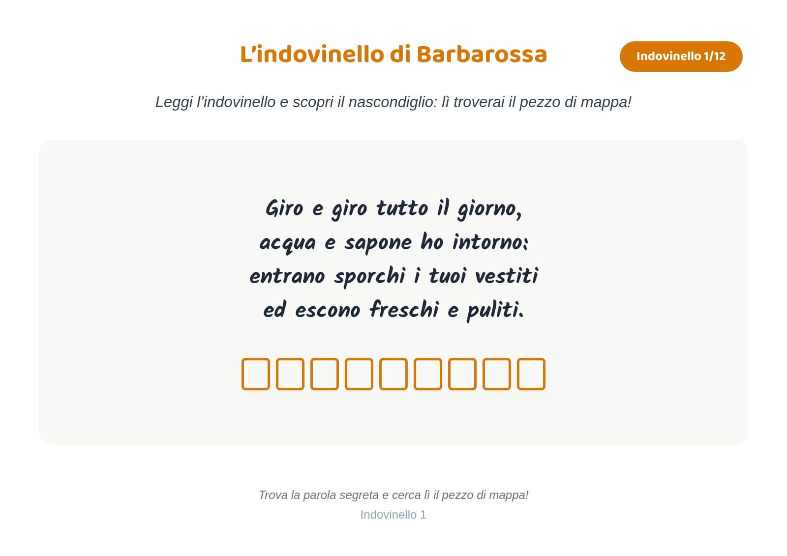 Indovinello in rima, tema Pirati: esempio di documento Kidilab personalizzato