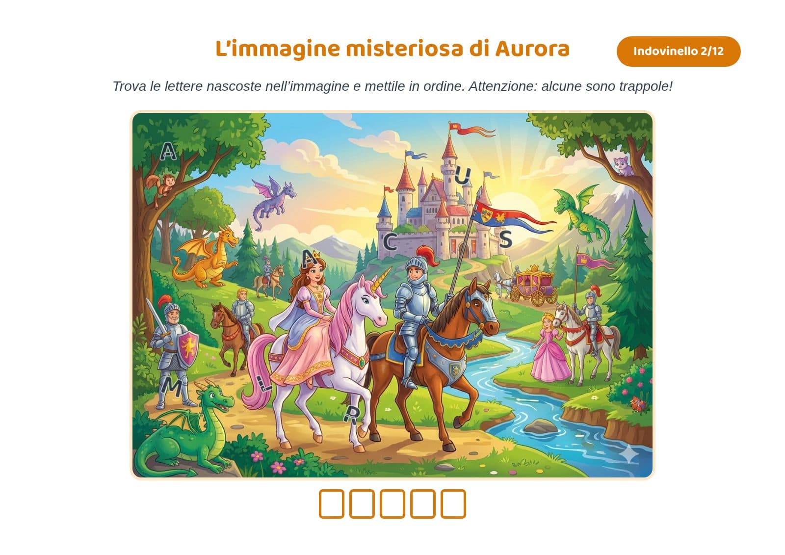 Immagine misteriosa, tema Principesse