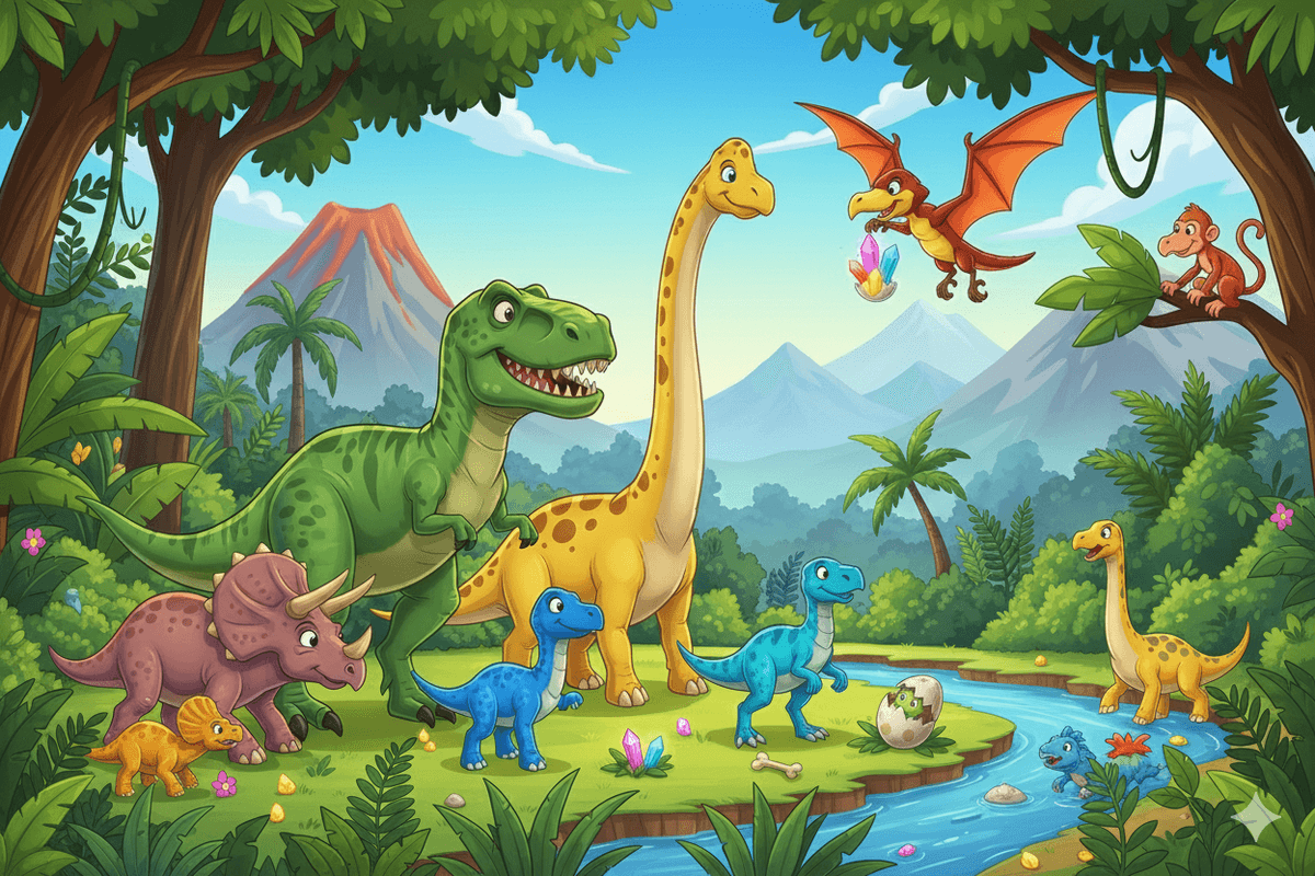 Chasse au trésor Dinosaures à imprimer