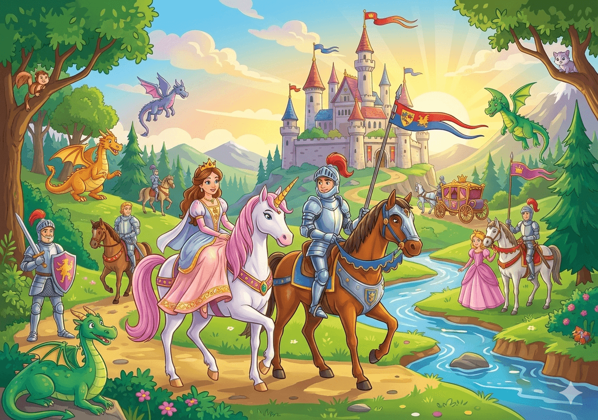Chasse au trésor Princesses & Chevaliers à imprimer