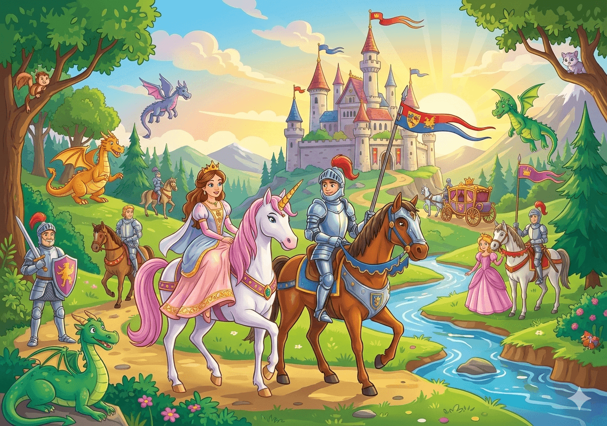 Chasse au trésor Princesses & Chevaliers à imprimer