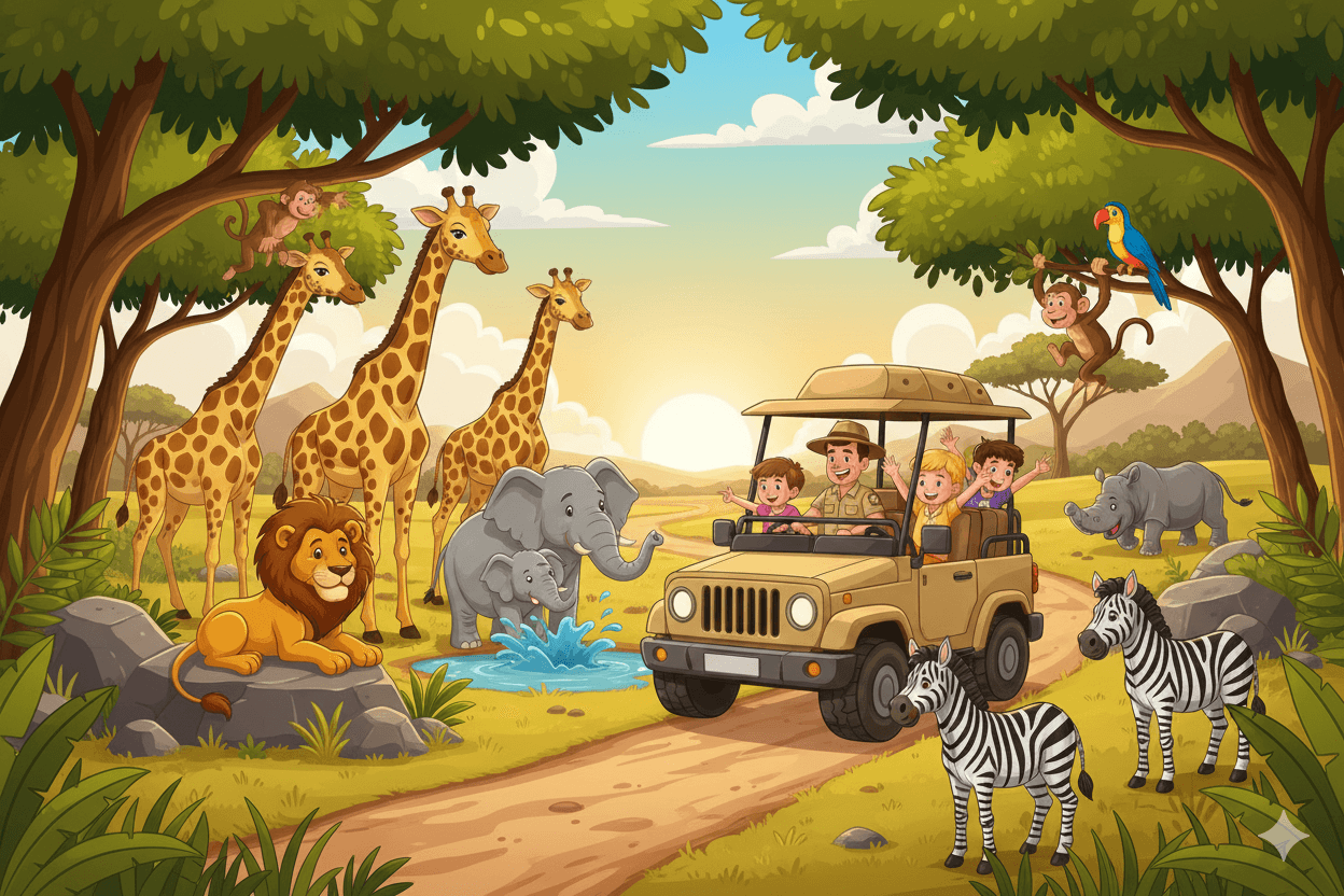 Chasse au trésor Safari Animaux à imprimer