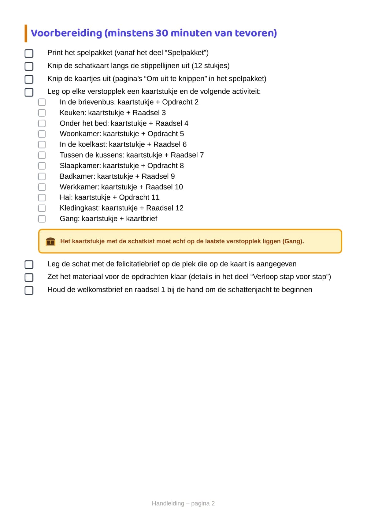 Handleiding voor de spelleider