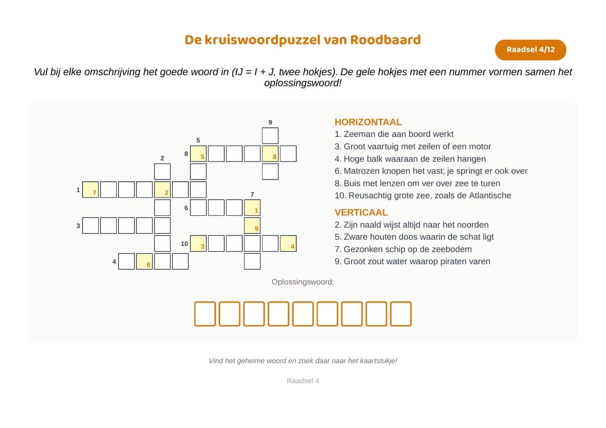 Gevarieerde raadsels en opdrachten