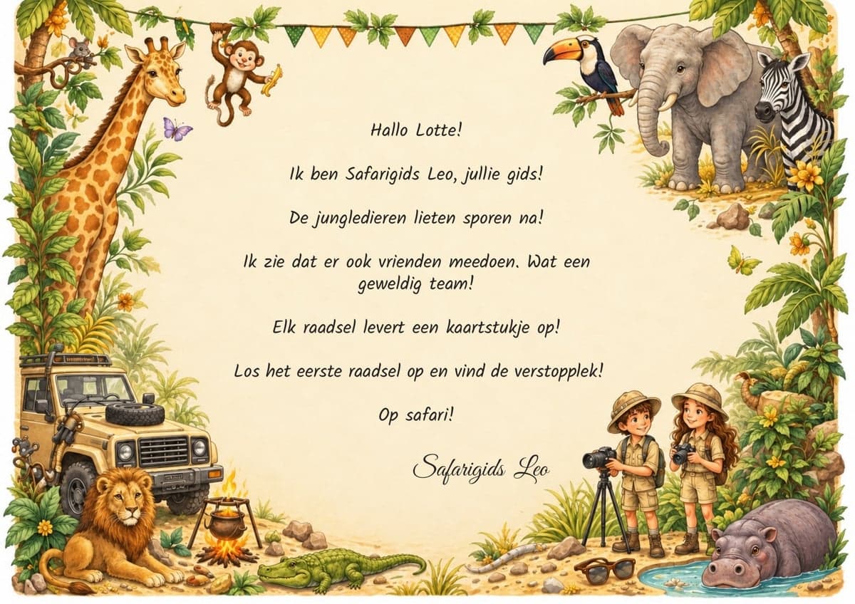 Welkomstbrief op naam