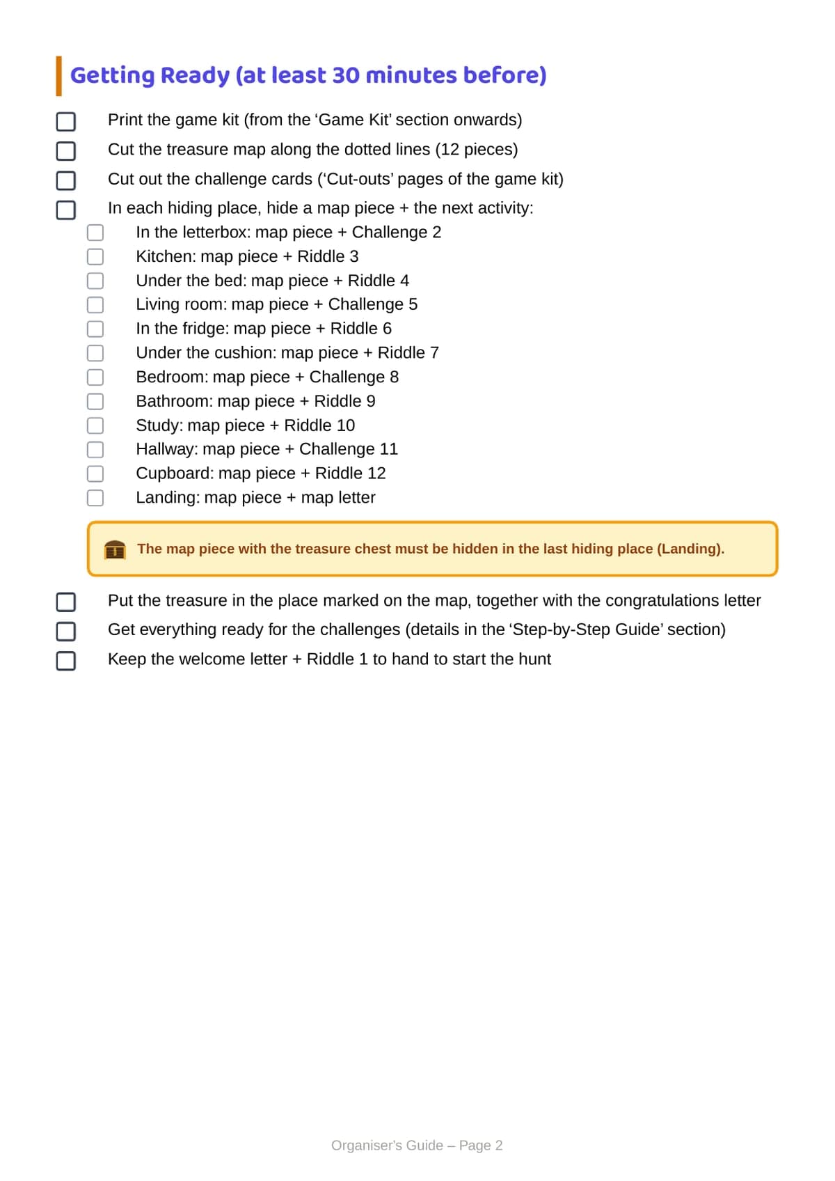 Organiser’s Guide