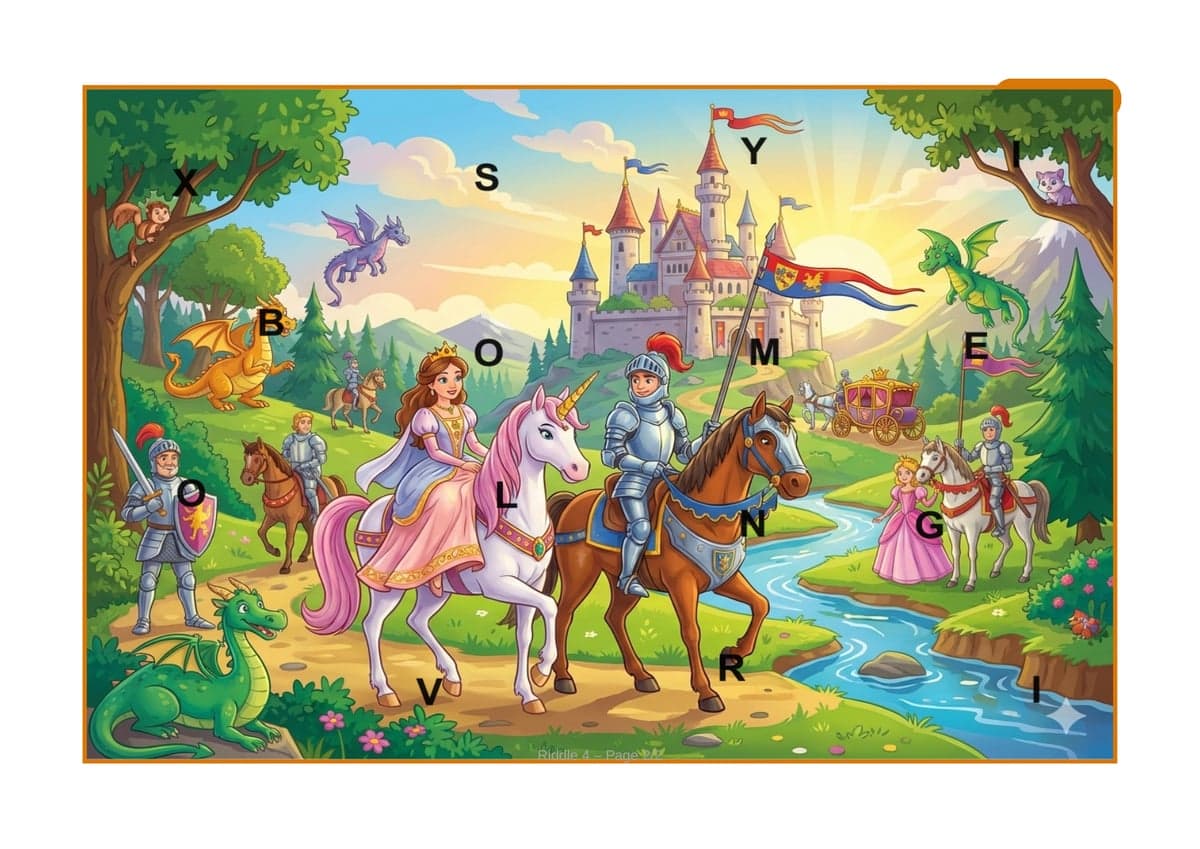 Mystery Picture, Princesses & Knights theme